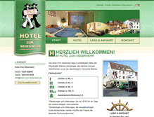 Tablet Screenshot of hotel-zum-weserwehr.de